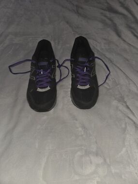 New Balance Black Sneakers with Purple Laces